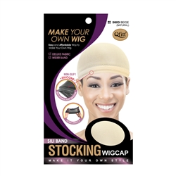 M&M #5003 SILI BAND STOCKING WIG CAP NATURAL (DZ)