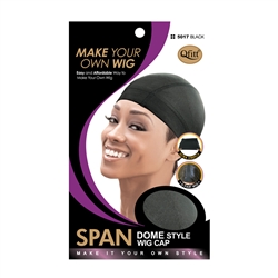 M&M #5017 SPAN DOME STYLE WIG CAP BLACK (DZ)