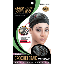MM  JUMBO CROCHT BRAID WIG CAP BLACK #5019 (DZ)