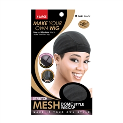 M&M #5021 STRETCH MESH DOME STYLE WIG CAP X-LARGE BLACK (DZ)