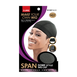 M&M #5027 SPAN DOME STYLE WIG CAP X-LARGE BLACK