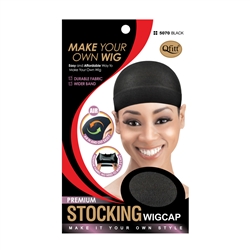 M&M #5070 PREMIUM STOCKING WIG CAP BLACK (DZ)