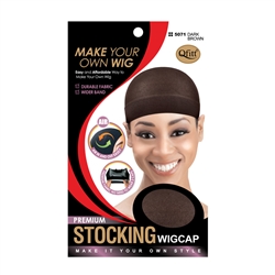 M&M #5071 PREMIUM STOCKING WIG CAP DARK BROWN (DZ)
