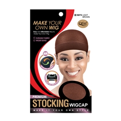 M&M #5073 PREMIUM STOCKING WIG CAP LIGHT BROWN (DZ)