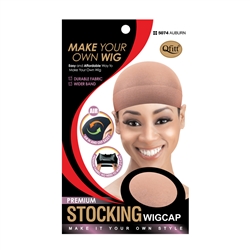 M&M #5074 PREMIUM STOCKING WIG CAP AUBURN