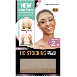 Qfitt HD Stocking Ultra Sheer Wig Cap Medium Nude #5222(DZ)