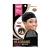 M&M #5311 HEADBAND CROCHET WIG CAP BLACK (DZ)