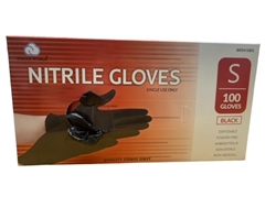 Dream World Nitrile Gloves S Black 100ct.
