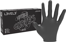 L3 Level 3 Nitrile Gloves - Professional Heavy Duty Disposable Gloves - Latex Free - Fits Snug - Box of 100