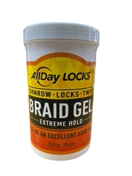 AllDay Locks Braid Gel 32oz(EA)