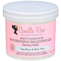 Camille Rose Naturals Mint Condition Nourishing Braiding Gel, Sea Moss & Aloe Vera, 12.0 oz