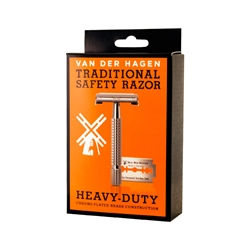 VEN DER HAGEN TRADITIONAL SAFETY RAZOR (5 PANEL BOX) (3 Pack)