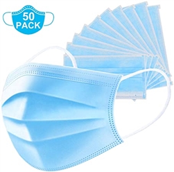 50 PCS Disposable Face Mask Surgical Medical Dental 3-Ply Ear loop Mouth Cover