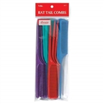 Annie Rat Tail Comb Set 12 pcs Assorted Color