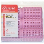 12 Annie Snap-On Rollers Pink Jumbo 1 1/2" (6 Count) 1005