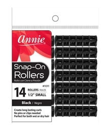 12 Annie Snap On Rollers Small Black 1/2" (14 Pack) 1011
