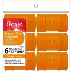 12 Annie Snap-On Magnetic Rollers Size Jumbo (6 Pack)