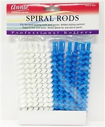 12 Annie Spiral Rods Size S 12Ct White and Blue