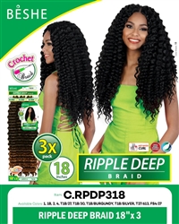 3 X RIPPLE DEEP BRAID 18"