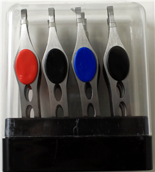 Metal Colored Tweezer - 12 PCS