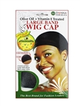 Donna Hair Treatment Large Band Wig Cap Black #22201