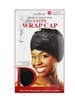 Donna Satin Wrap Cap Black #22211
