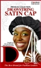 Donna 042 Premium Collection Drawstring Satin Cap #11091 BLACK (12 Pack)
