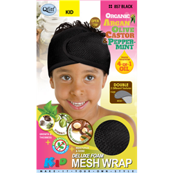 KIDS ORGANIC DELUXE FOAM MESH WRAP BLK #857(DZ)
