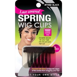 BLISTER LACE COVERED SPRING WIG CLIPS #1102(DZ)