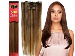 Eve 3pc Clip in Extensions 18" - 100% Human Hair