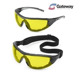 Gateway 21GB88 Swap Yellow/Amber Anti-Fog Foam Padded Hybrid Safety Glasses