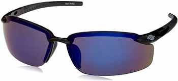 Crossfire ES5 2968 Black Framed Blue Mirror Lens Premium Safety Glasses