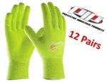 PIP 34-874FY MaxiFlex Ultimate Hi-Vis Nylon/Lycra Glove Nitrile Coated (1 Dozen) - 12 Pair Pack