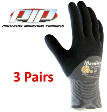 PIP 34-875 MaxiFlex Ultimate Nitrile Micro-Foam Coated Gloves - 3 Pairs