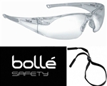 Bolle 40070 Rush Safety Glasses with Clear Anti-Scratch and Anti-Fog Lens