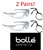 Bolle 40070 Rush Safety Glasses w/ Clear Anti-Scratch and Anti-Fog Lens - 2 Pair