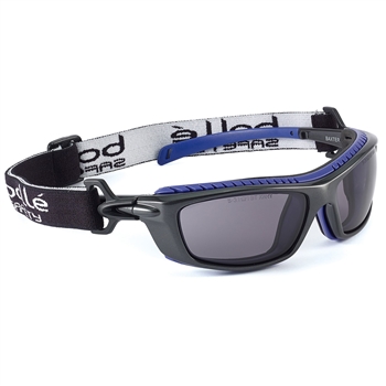 Bolle 40277 Baxter Safety Glasses/Goggles ANSI Z87+ - Black Frame - Smoke Platinum Anti-Fog Lens