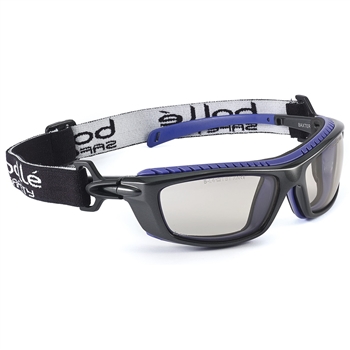 Bolle 40278 Baxter Safety Glasses/Goggles ANSI Z87+ - Black/Blue Frame - CSP Platinum Anti-Fog Lens
