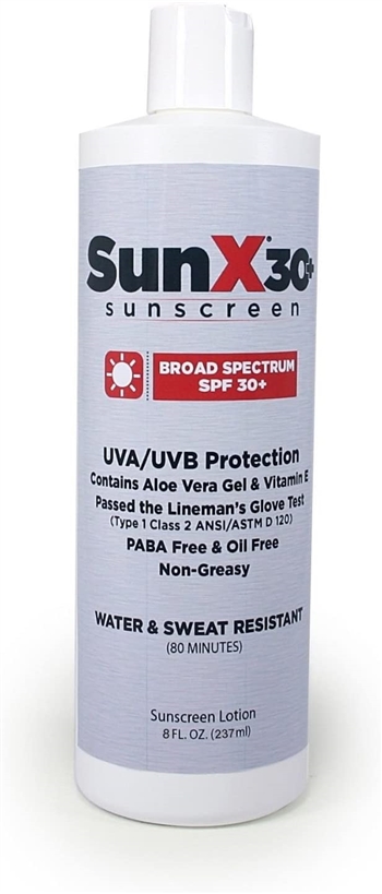 CoreTex 71668 Sun X 30+ Sun Screen Lotion, SPF 30 - 8 oz Bottle