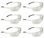 Safety Glasses Clear Rad-Atac ANSI Z87.1+ (6 PAIR)