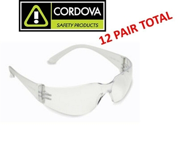 Bulldog E04B20 Clear Wrap Around Safety Glasses, Cordova, 12 Total Pair