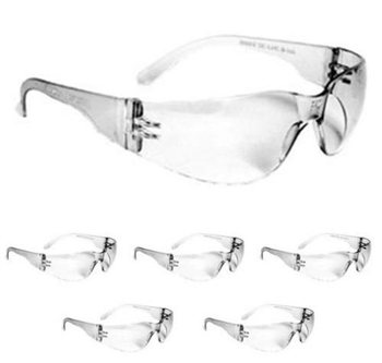 Radians Mirage MR0110ID Clear Safety Glasses - 6 Pair Pack