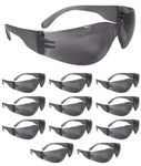Radians MR0120ID Mirage Smoke Gray Safety Glasses - 12 PAIRS Pack