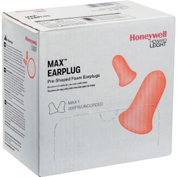 Howard Leight MAX-1 Uncorded Foam Earplug - 1 Box