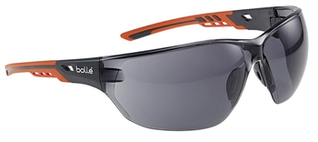 Bolle NESSPPSF Ness Plus Safety Glasses Sunglasses ANSI Z87+ - Smoke Lens