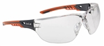 Bolle NESSPPSI Ness Plus Safety Glasses Sunglasses ANSI Z87+ - Clear Lens