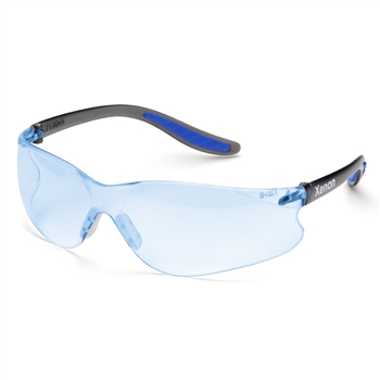 Elvex SG-14B Xenon Black Temples, Light Blue Lens Safety Glasses