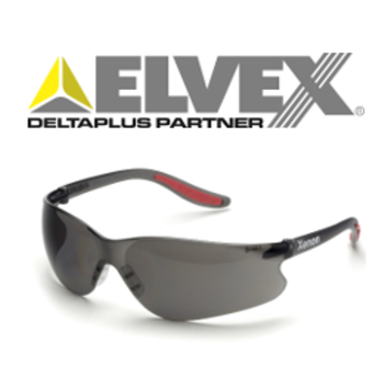 Elvex SG-14G Black Temples, Grey Lens Xenon Safety Glasses