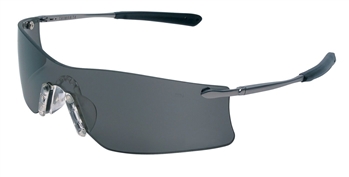 MCR Crews Rubicon T4112AF Gray Anti-Fog Lens Metal Frame Rubber Nosepiece Z87+ Safety Glasses