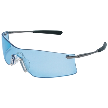 MCR Crews Rubicon T4113AF Blue Anti-Fog Lens Metal Frame Rubber Nosepiece Z87+ Safety Glasses